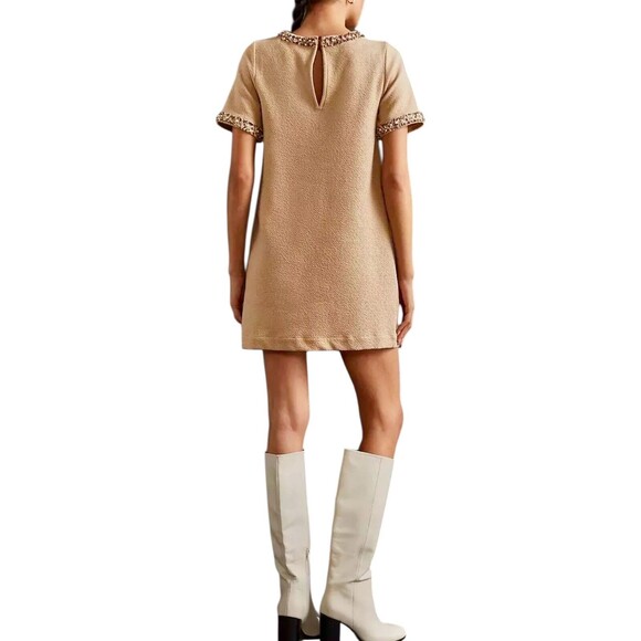 Maeve by Anthropologie Embellished Shift Mini Dress Size XS - Picture 2 of 14